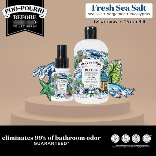 Aerosol Para Inodoro Sal Marina Fresca 473 Ml Y Espray 41 Ml