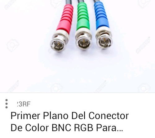 Cable De Video Componente Rgb Con Conector Bnc