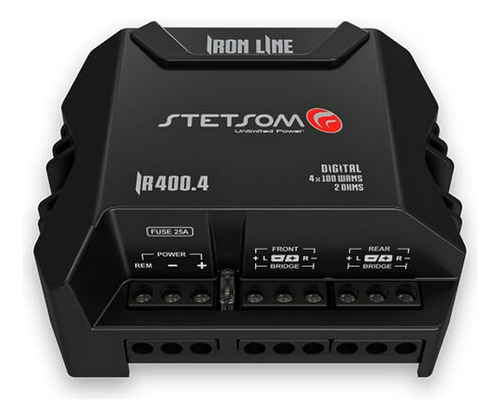 Amplificador Digital Stetsom Ir 400.4 2 Ohms 400w Rms 4 Cana