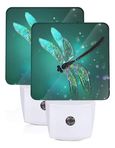 Msguide Galaxy Animal Dragonfly Print Night Light 2 Pack, Pl