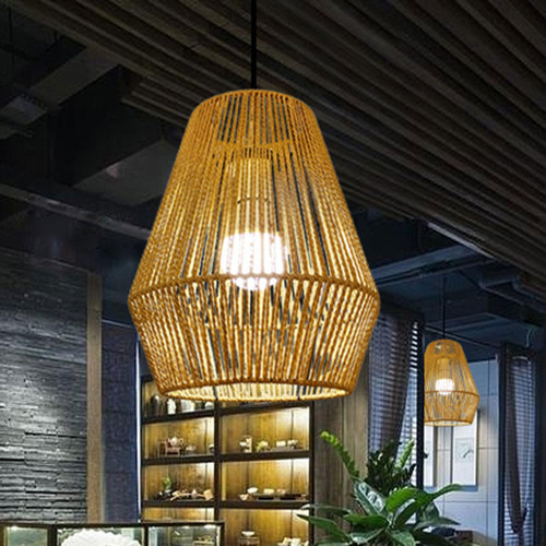 Tejido Cuerda Colgante De Ratán Pantalla De Luz Reemplazo