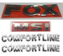 Comprar Kit Emblemas Volkswagen Fox Msi Comfortline (2) G4 G5 G6