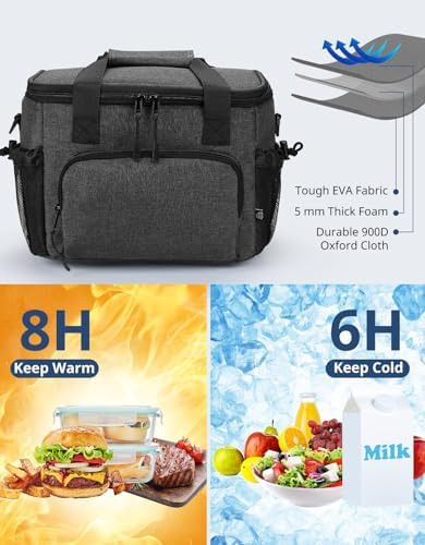 Lonchera Para Hombres, Lonchera Grande Con Aislamiento, Kit