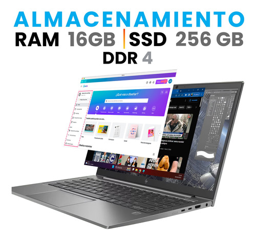 Laptop Hp Zbook Firefly Core I5 10th 16gb Ram 256gb Ssd Plateado (Reacondicionado)