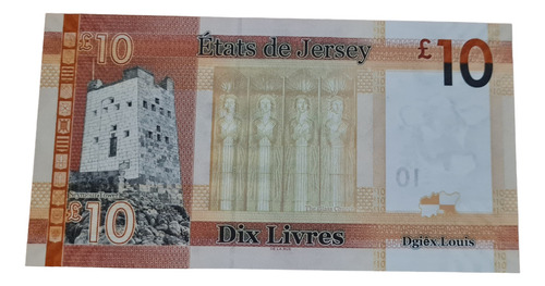 Billetes Mundiales : Jersey 10 Libras Año 2010