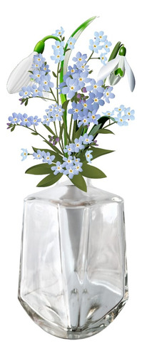 Set 3 Floreros Jarrones De Vidrio Cristal Decorativo Liso