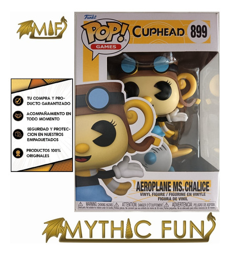 Funko Pop Cuphead - Aeroplane Ms.chalice 899 (Usado)