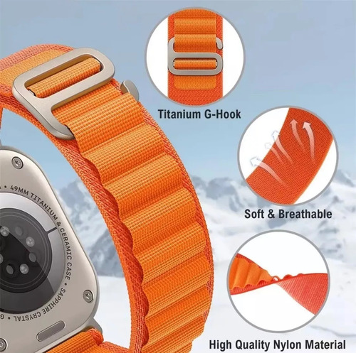 Pulso Correa Alpine Loop Para Apple Watch 42 44 45mm Ultra