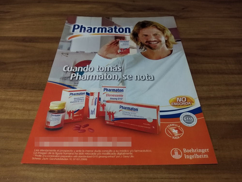 (pg725) Publicidad Facundo Arana * Pharmaton (Usado)