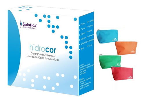 1 Par Lentes De Contato Hidrocor Sem Contorno Anual + Brinde