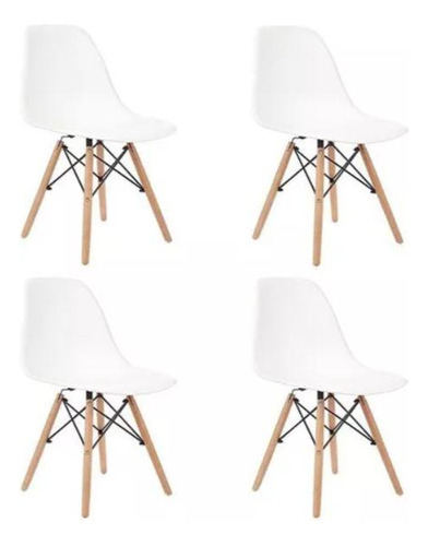 Silla De Comedor Eames Pack 4 Unidades Varios Colores Lumax