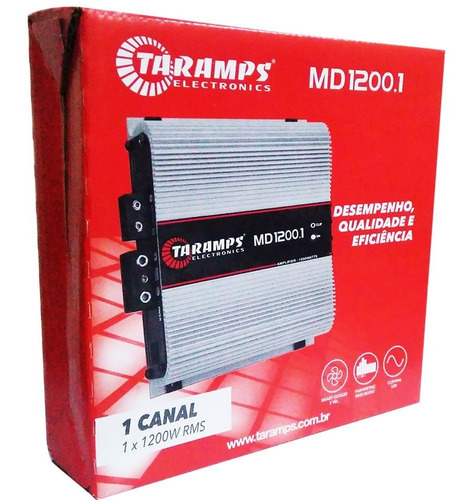 Imagem 5 de 6 de Amplificador Taramps Md1200.1 Digital 1 Canal 1200w - 1 Ohm
