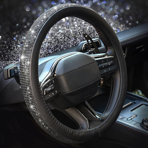 Tampa De Volante De Diamante Para Carros Com Vidro E Ajuste