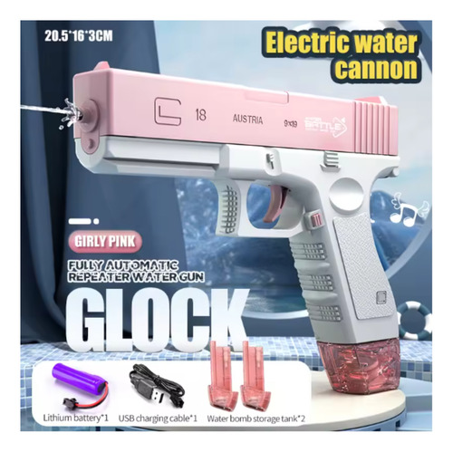 Glock 18 Juguete Lanzador Agua Pistola Automatica Playa Tikt