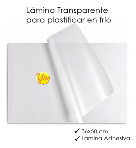 Plancha Plastificado En Frio 38x50cm X Unidad