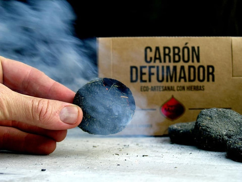 Carbón Sagrada Madre Eco-artesanal Alcanfor-ruda-romero 12 U