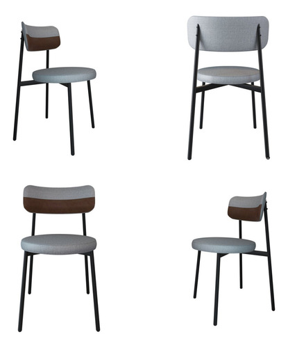 Cadeira Kyta Fixa Com 4 Pés 50 X 44,7 X 83,8 Cm Com 4 Dj