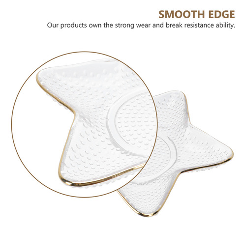 Nuevo Molde De Cristal For Tartas Gold Star Platters