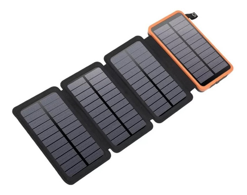 Power Bank 4 Panel Solar 20.000 Mah Linterna Batería Externa