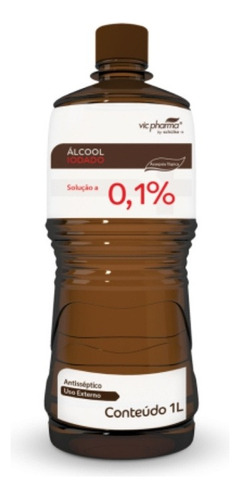 Alcool Iodado Tópico 1000 Ml 0,1% - Vic Pharma