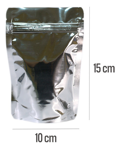 Saquinho Em Pé Stand Up Pouch 10x15 Metalizado 100 Unidades