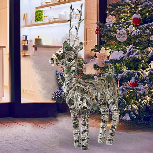 Estatua De Ciervo Navideño, Figura Decorativa Creativa Para