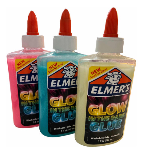 Adhesivo Elmer`s Glitter Glue Glow In The Dark Cola P/slime
