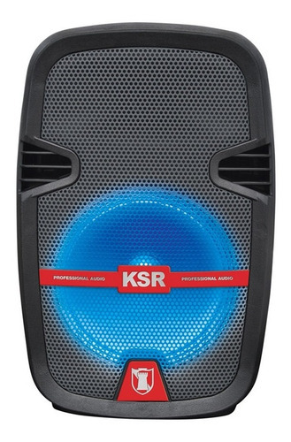 Bafle Amplificado Y Recargable Kaiser 8 PuLG Rejilla Mitzu Color Gris Color Y Acabado Gris