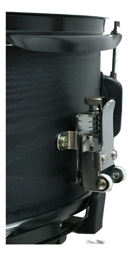 Bateria Acústica Turbo Action Completa - C/ Banco E Prato Cor Preto