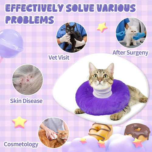 Collar De Recuperación Para Gatos Con Conos Suaves