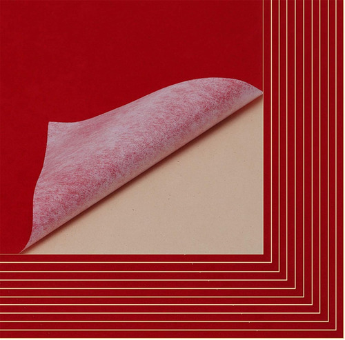 Hoja De Fieltro Autoadhesivo Rojo A4 Tamaño 21cm X 30cm