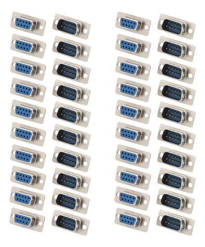 Conector Db-9, 40 Unidades, Conector Rs232 Db9 Hembra Para M