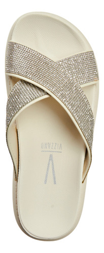 Vizzano Rasteiras Com Brilho Tiras Grossas Em X Feminino