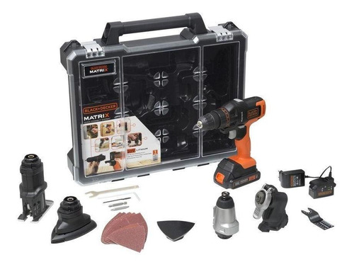 Taladro atornillador inalámbrico de 25mm Black+Decker MAX MATRIX 20V + accesorio 127V