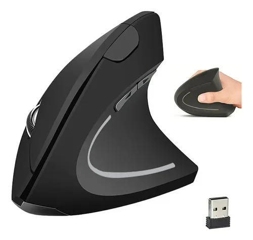 Mouse Silencioso Óptico Vertical Inalámbrico Recargable 2.4g