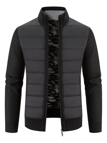 Chaqueta Tipo Suéter Cálida Con Cuello Alto Para Hombre [u]