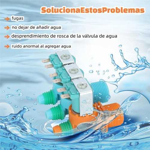 OSAKOMO - Para Válvula De Entrada Agua De Lavadora Samsung - DC62-00311F & DC62-30314V - Juego de válvulas de agua para lavadora Samsung DC62-00311F DC62-30314V 3992244 3992464