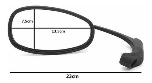 Espejos Retrovisores Para Moto Cafe Racer/ Scrambler Oval.
