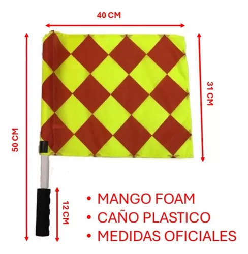 2 Banderines Pro Juez De Linea Lineman Arbitro Referi Futbol