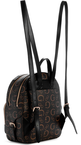 Mochila Guess Factory Hg947930-nat Acabado de los herrajes Níquel Color Marrón oscuro Correa de hombro Marrón oscuro Diseño de la tela Lisa