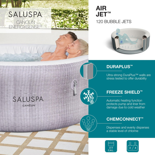 Bestway Saluspa Cancún Bañera De Hidromasaje Inflable
