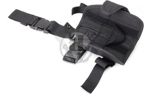 Imagen 4 de 7 de Pistolera Muslera Universal Negra Con Porta Carg Rbn Tactica