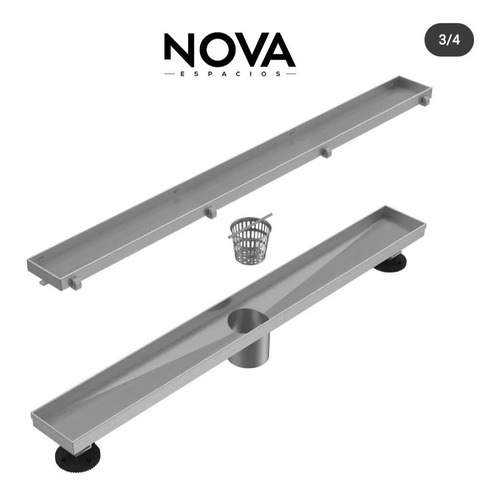 Nova Desagüe Centro Piso Lineal Horizontal 80cm Nvdes0007