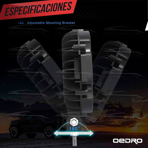 Imagen 9 de 10 de Faro Led Cree Redondo 7 Pulgadas 17 Led 51w Jeep 4x4