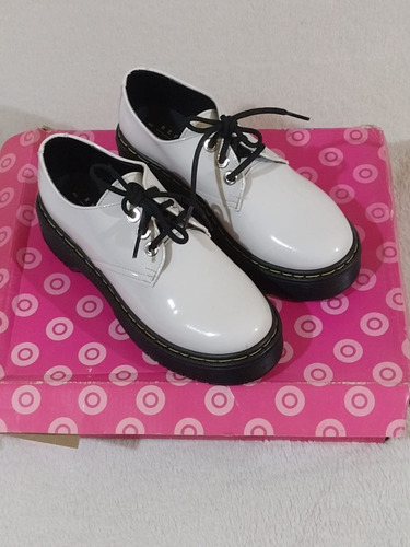 Zapatos Blanco Oxford Mujer Número 25