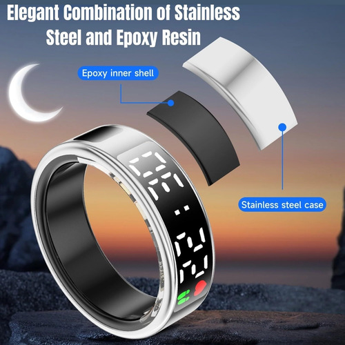 Anillo Inteligente Con Pantalla Led Rastreador De Salud Ip68