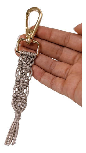 Llavero Tejido En Macramé Artesanal