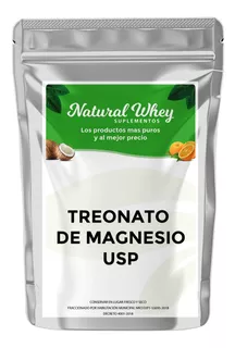 Suplemento en polvo Natural Whey Suplementos Treonato de Magnesio USP en sachet de 100g