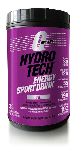Hidratante Energética Hydrotech Uva 1200g Shaker Whey
