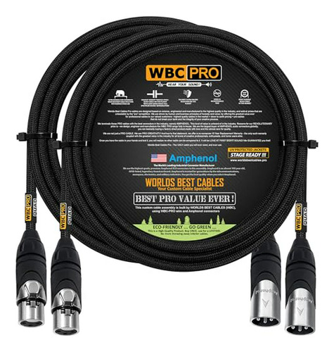 Cable Wbc-pro-quad 10' Balanced Xlr, Estrella, Amphenol.